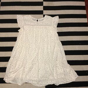 Blu Pepper White Polka Dot Baby Doll Dress